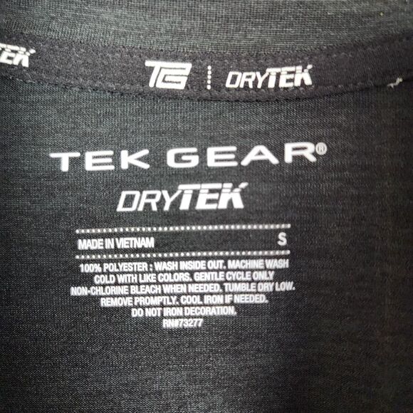 Tek Gear DryTek Men Top Running Shirt 1/4 Zip Pullover Charcoal Mock neck Size S - Picture 2 of 14